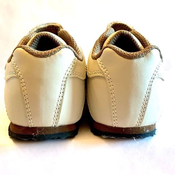 BEIGE WITH BROWN STRIPE VELCRO CLOSURE LB S-6 - Picture 5 of 6